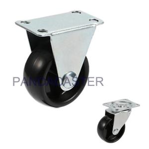 Fixed Light Duty Casters 50mm Furniture Caster Wheel Black