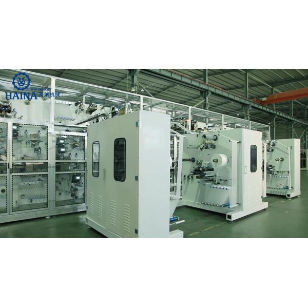 Buy 320KW 500pcs/Min Elastic Ear T Shape Diaper Manufacturing Machine at wholesale prices