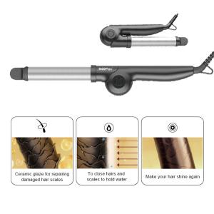 Ceramic Barrel 180° Folding Travel Curling Iron Ultralight PTC Heating