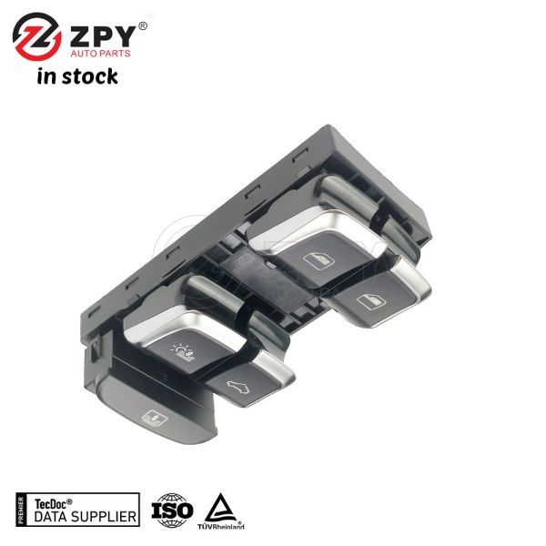 ZPY Rear Right Chrome Plated Master Power Window Switch for Audi A6 4G0 959 851C