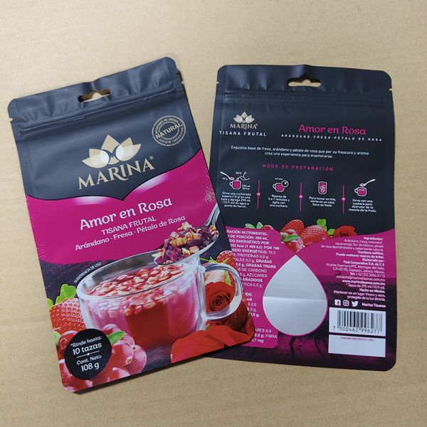 Premium Fruit Tea Packaging Bags Customizable Eco-Friendly Stand-Up Pouches FDA