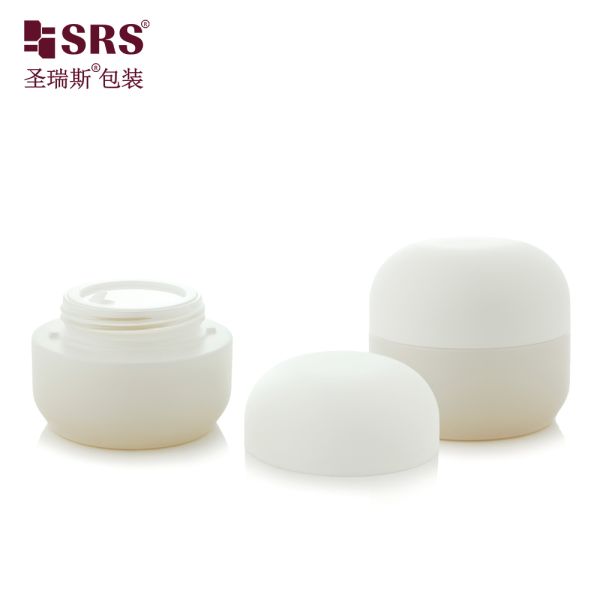 GLG026 50g Cute Round Bottom Round Cap Empty Cosmetic Glass Jar For Cream Facial Care Product