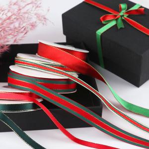 3/8" Christmas ribbon satin ribbon custom logo