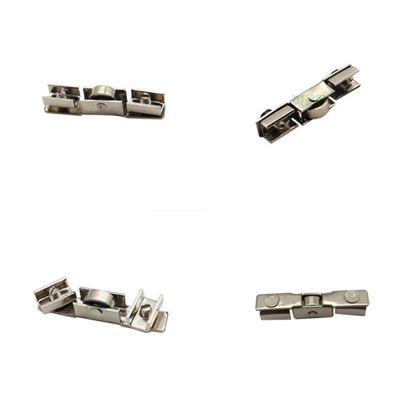 Adjustable Modern Glass Cabinet Sliding Wheel For Hotels / Apartments