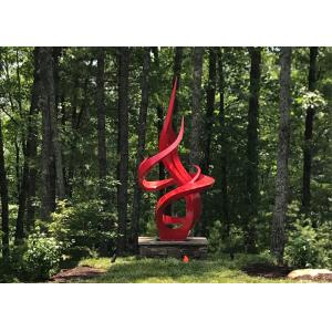 Quality Red Painted Stainless Steel Flame Sculpture For Outdoor Landscape for sale
