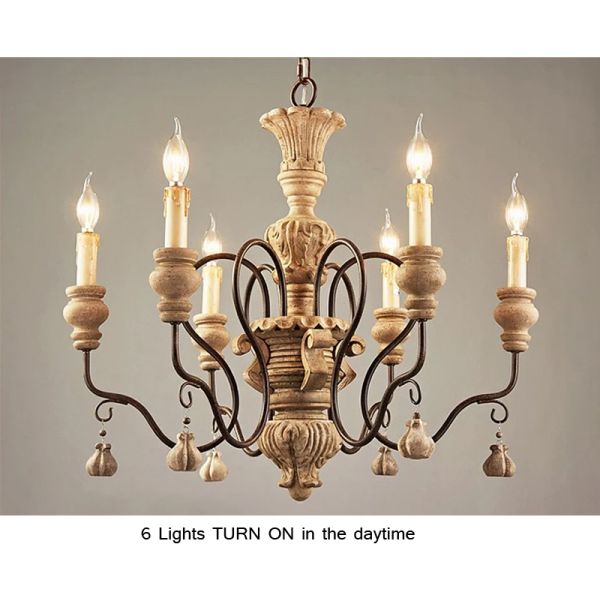 Vintage resin chandelier for living room bedroom home retro loft Chandelier(WH-CI-114)