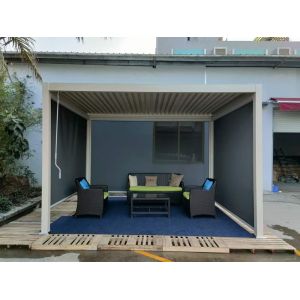 Outdoor Intelligent Adjustable Garden Aluminum Pergola With Waterproof Zip