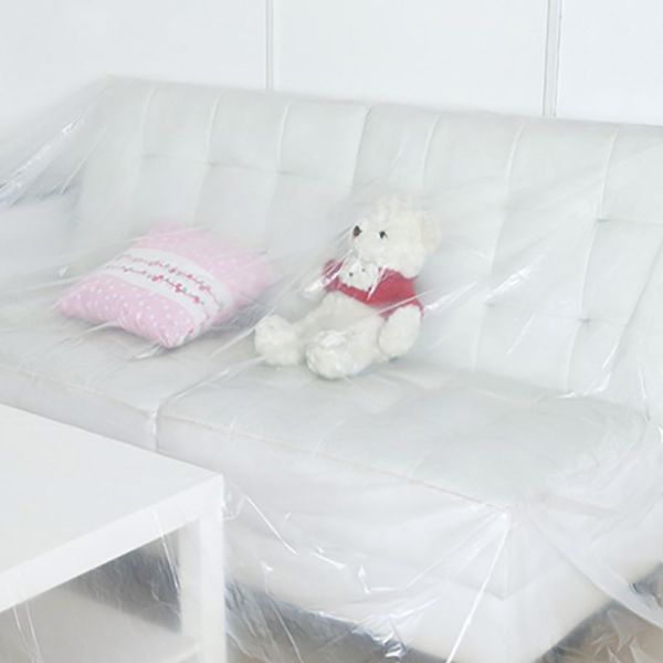 Waterproof Garment Cover Clear Plastic Cover Sheets For Ultimate Furniture Protection