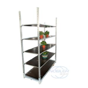 Professional Flower Nursery Display Danish Trolley Cart In Greenhouse