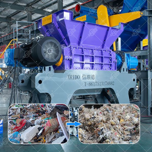 Buy Mobile Double-Shaft Waste Shredder for Plastic Metal Wood at wholesale prices