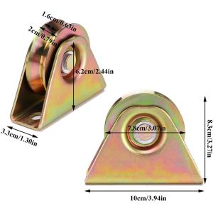Quality Gold / White Zinc Gate Door Roller For Sliding Doors In Brass for sale