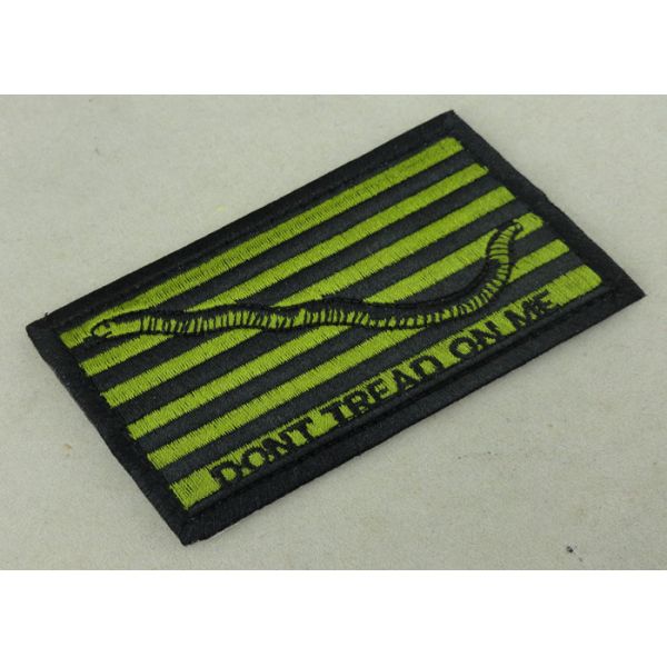 Eco - Friendly Custom Embroidery Patches Lockrand Laser Cut Flower Woven /