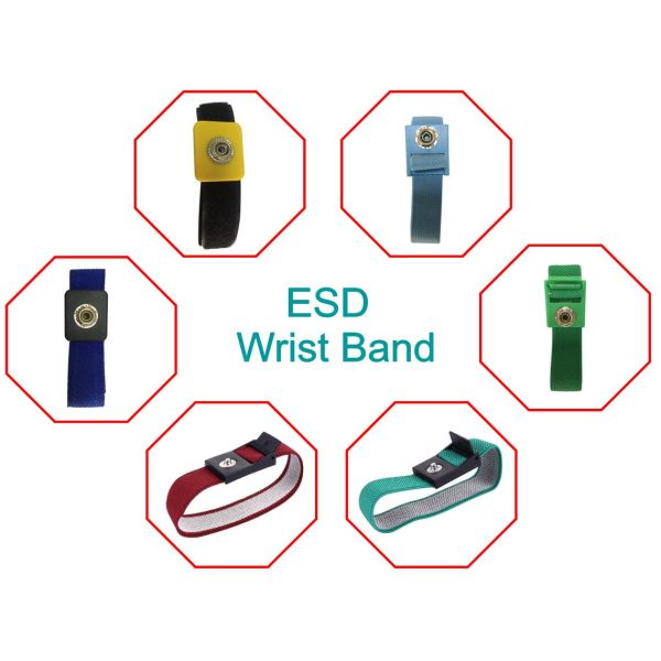ESD Fabric Wrist Anti Static Band 4MM Snap Blue Orange And Many Colors Available