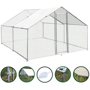 Outdoor Farm Electroplated 4mx3m Chicken Run Kennel