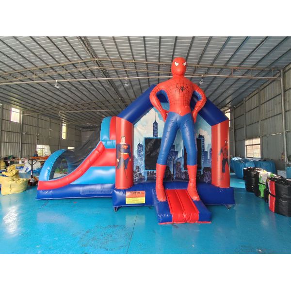 Buy Manufacture Bouncy Castler Inflatable Bouncer Combo With Slide SpidermMan Castle at wholesale prices