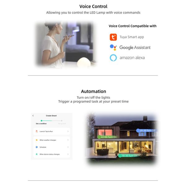 Smart Cordless Table Lamp, Modern Design Phone Control Portable Night Light for Living Rooms, Bedrooms and Camping