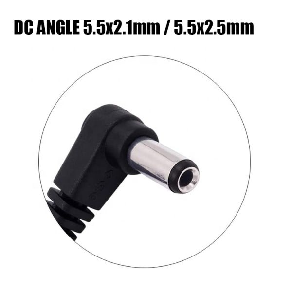 CUSTOM 90 Degree Right Angel DC Barrel Jack Male Female to Open Pigtail DC Power Charger Cable