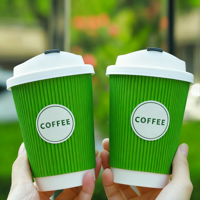 Wholesale paper cups customized hot drinks disposable coffee tea double