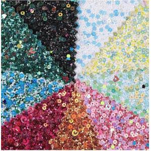 Sequins Bright Glitter PU Leather Printed Artificial PU Material