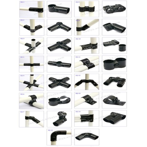 HJ-10 Factory Specialized Customize Pipe Fitting Lean Tube Connector Metal Single Metal Joint for Pipe Rack