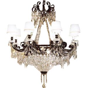 Black iron candle chandelier (WH-WI-03)