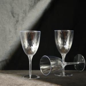 Quality FDA Certified PS Plastic Cups Goblet with Custom Logo For Champagne And Wine for sale