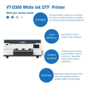 2024 White Digital A3 DTF Printer XP600 Pet Film 13 Inch For Any Textile
