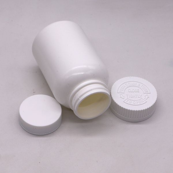 HDPE Plastic Tablet Capsule Storage Supplement Bottle with Child Resistant Lids 150mL