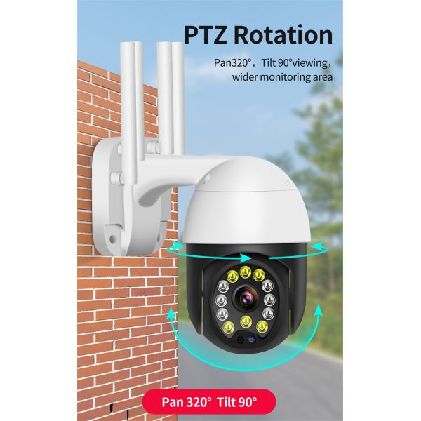 1080P Outdoor Waterproof Mini Speed Dome Camera | Intelligent Dual Light IR & White LED | Motion Detection