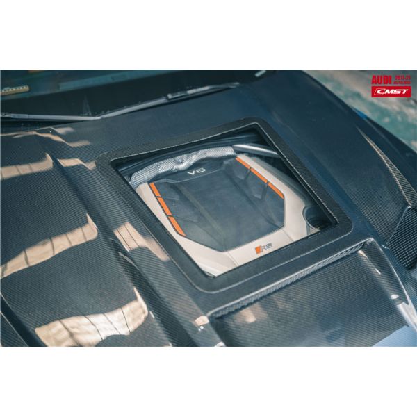 Auto Parts for Audi A5 S5 RS5 Carbon Fiber Hood A5 S5 RS5 Upgraded Transparent Style Hood Engine Hatch