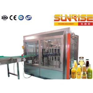 SUNRISE Glass Bottle Filling Line , Water Juice Automatic Bottling Line