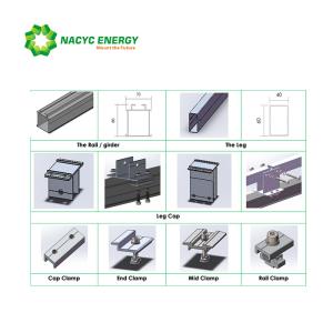 Customized Solar Power Ground Mounting Systems Aluminum Solar Panel Mounted