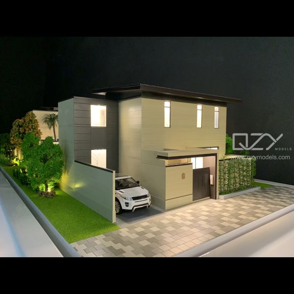 Aesthetic Villa Sales Model with 1:25 Scale Architecture Structural Model for Display and Study