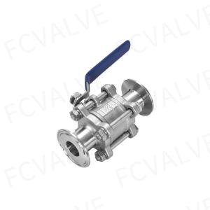 Customized Request 3PC Sanitary Clamp Ball Valve for Water Media Usage and