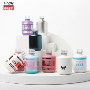 Glass Empty Gel Nail Polish Bottles Bulk Pack Cosmetic Black White