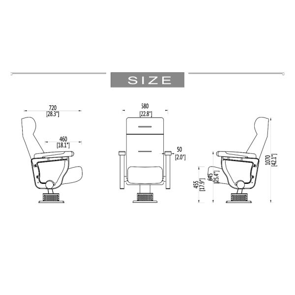 Commercial Using Auditorium Theater Seats , school auditorium seating Equips Air Supply Device