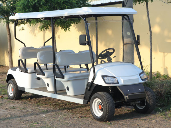 Buy Electric Steel Lithium Golf Cart Buggy 30 Mph 3.5KW 60V White Custom at wholesale prices