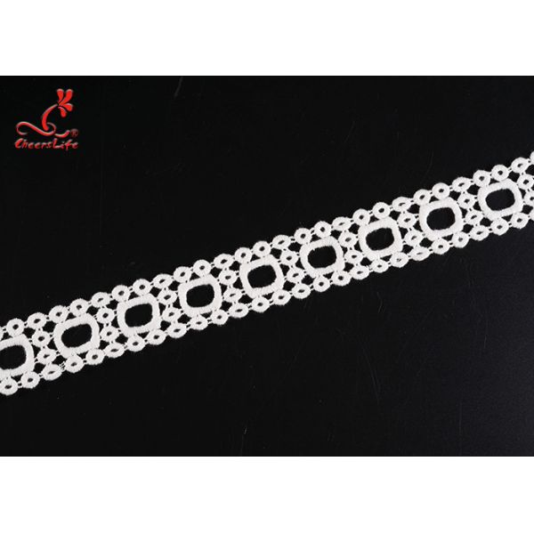 100% Cotton Water Soluble Lace Trim For Luggage Decoration