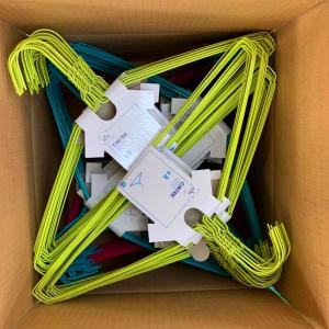 No Creases White Trouser Coat Hangers , Paper Material Shoulder Guard