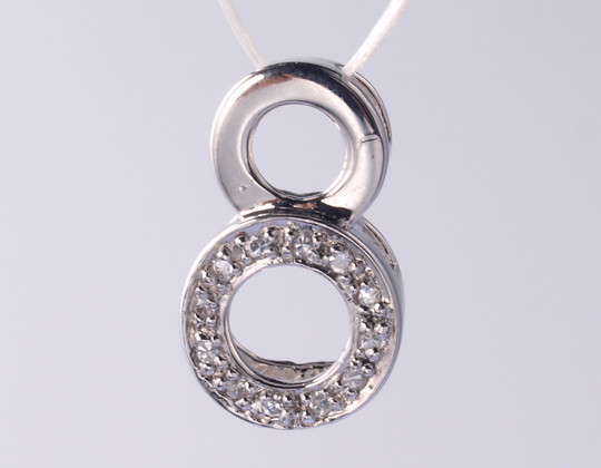 Infinity Hollow Circle 1.25mm/1.5mm Geometric Series 925 Sterling Silver Zircon