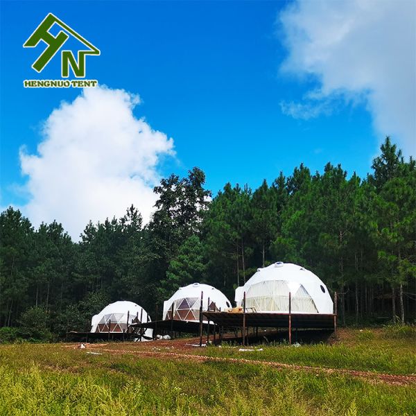 7m Geo Dome Tent White Dome Tent With Skylight family dome tents for camping