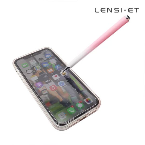2 In 1 Screen Touch Pen Aluminum Alloy Hard Plastic Stylus 13.5CM 10g