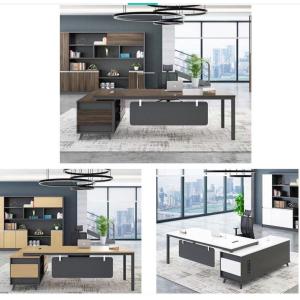 One Container L-Shaped Home Executive Office Computer Desk OEM