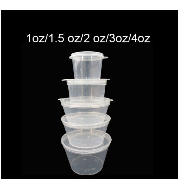 1.5Oz PP Plastic Flavoring Container Takeaway Disposable Conjoined Sauce Cup