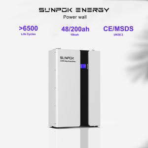 China Sunpok 51.2V 200Ah Wall-Mounted LiFePO4 Battery 10.24kWh on sale