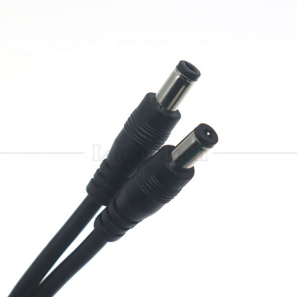 Custom 16AWG 18 20 22 24 26 28 AWG Male to Male 5.5x2.1mm 5.5x2.5mm 3.5x1.35mm 12V DC Plug Power Supply Extension Cable for CCTV