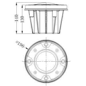 AC120V AC220V Inset FATO / TOLF Helipad Perimeter Landing Green Lights