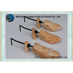 Quality Smooth Cedar Shoe Trees Adjustable For Various Shoes , Wooden Shoe Stretcher Women for sale