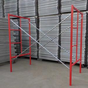 High Stability Mason Frame Scaffolding Powder Coated Surface Red Pre-Galvanized
