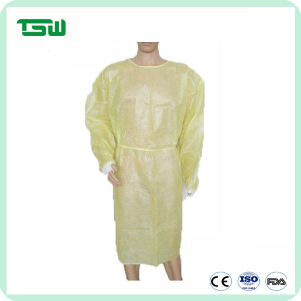 Buy Long Sleeve Yellow Nonwoven Hospital Disposable Gowns XL at wholesale prices